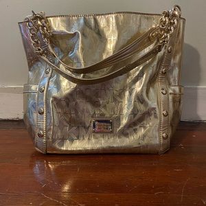 Michael Kors Shiny Gold Large Handbag